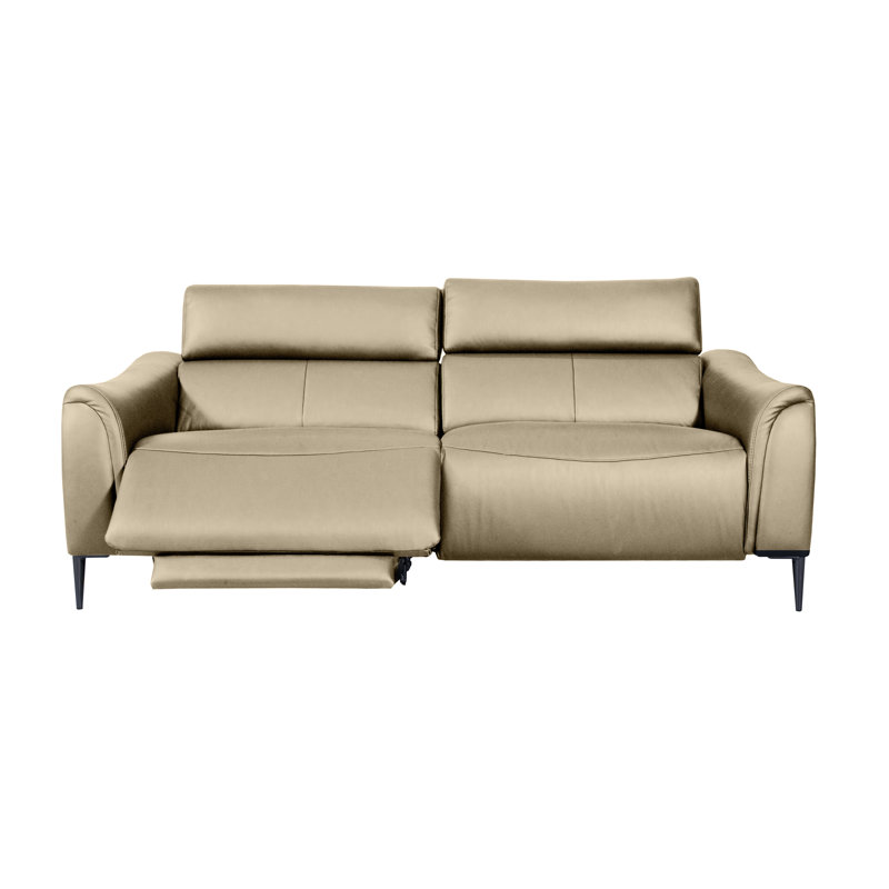 Corrigan Studio Koolanooka 204 cm Genuine Leather Pillow Top Arm